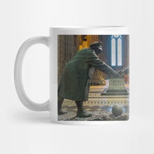 The 1914 Christmas Truce sculpture, Liverpool Cathedral Mug